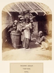 Moormi Group, Tibetans, Nepal, from The People of India, by J. Forbes Watson, published 1868